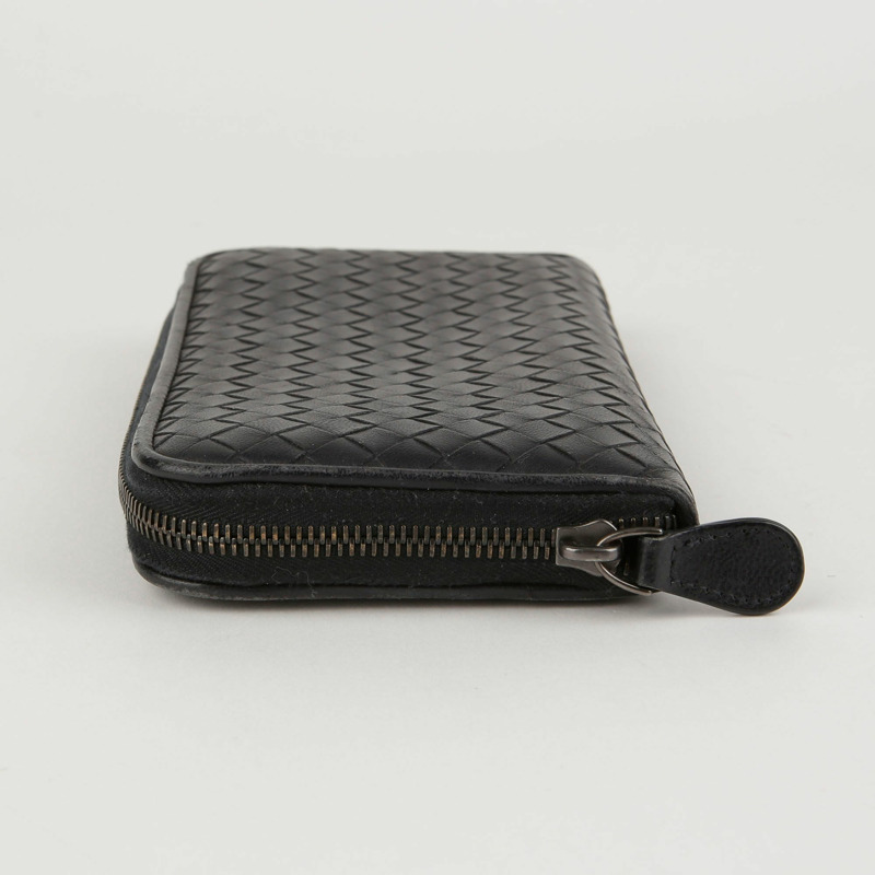 BOTTEGA VENETA 海軍藍 Intrecciato 皮革長皮夾-2