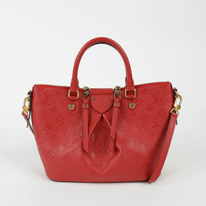 【包稅】LOUIS VUITTON PM 尺寸紅色 Monogram Émpreinte Majareng 手提包和單肩包-1