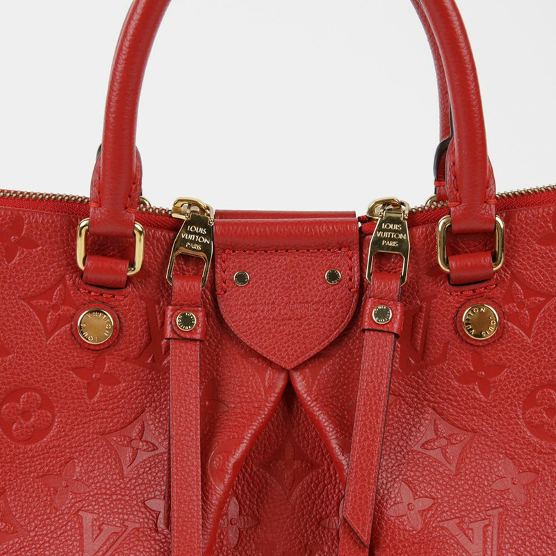 【包稅】LOUIS VUITTON PM 尺寸紅色 Monogram Émpreinte Majareng 手提包和單肩包-2