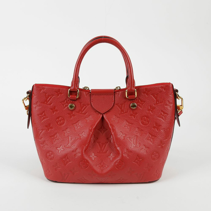 【包稅】LOUIS VUITTON PM 尺寸紅色 Monogram Émpreinte Majareng 手提包和單肩包-3