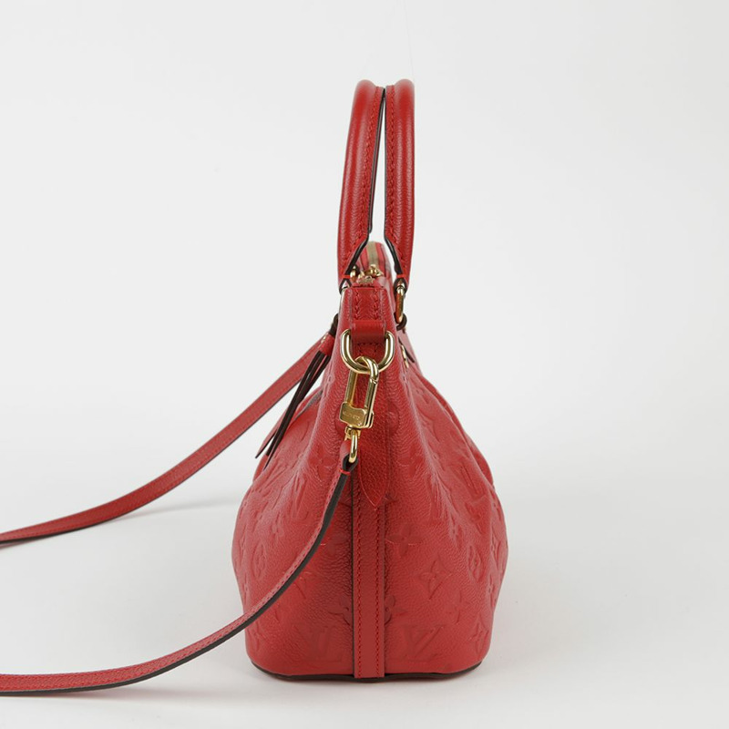 【包稅】LOUIS VUITTON PM 尺寸紅色 Monogram Émpreinte Majareng 手提包和單肩包-4