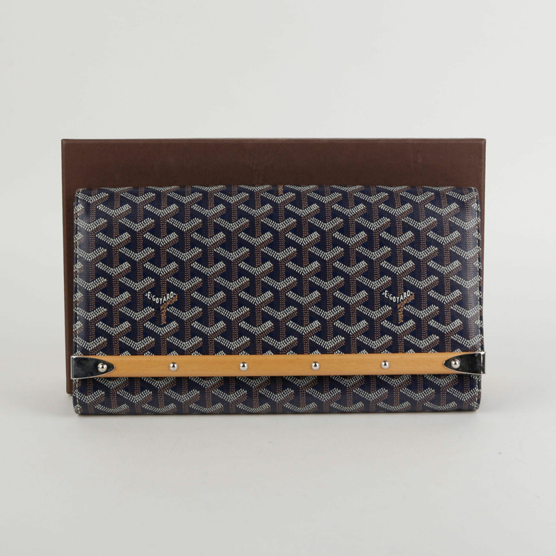 GOYARD 海軍藍 Goyard 帆布 Monte Carlo 手拿包-0