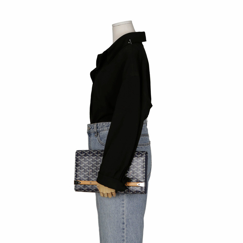 GOYARD 海軍藍 Goyard 帆布 Monte Carlo 手拿包-5