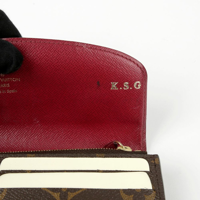 LOUIS VUITTON Emily 紫紅色 Monogram 帆布長版皮夾-6