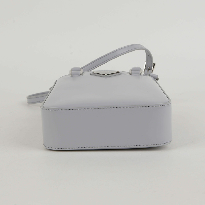 【包稅】PRADA 小號矢車菊色磨砂皮革手提單肩包-3