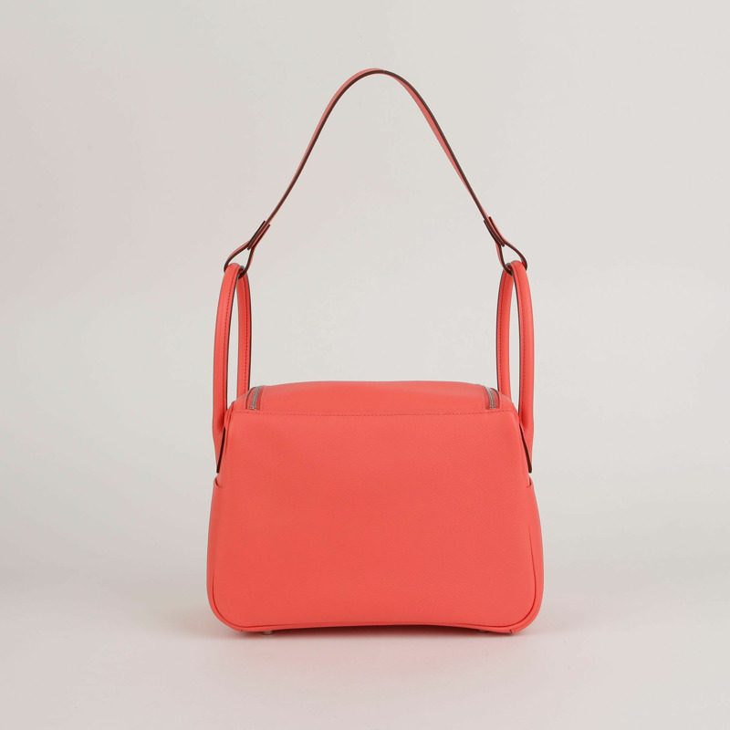 【包稅】HERMES 粉紅色 Evercolor 皮革 Lindy 手提包-2