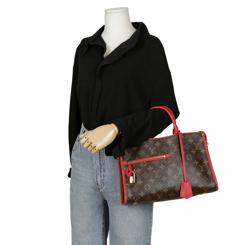LOUIS VUITTON PM Monogram 帆布 Popankru 手提包和單肩包-7