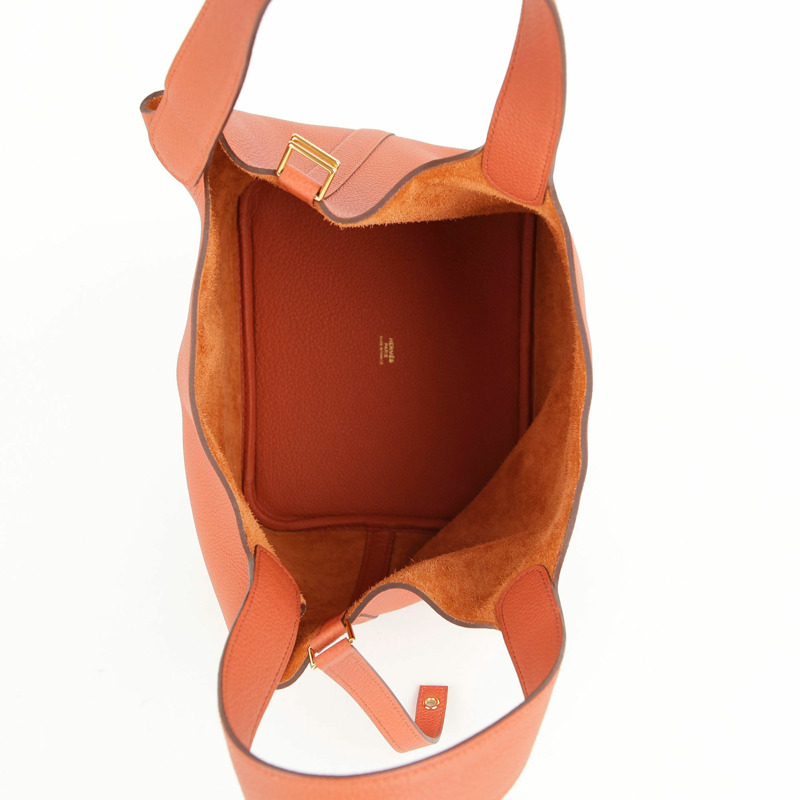 HERMES Terebatu 彩色皮革金色 Picotan 托特包 22-4
