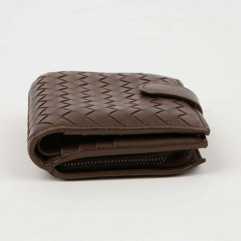 BOTTEGA VENETA Intrecciato 棕色皮革錢包-2