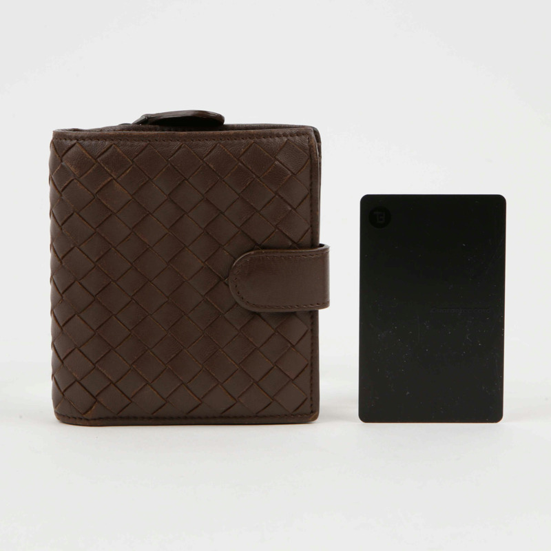 BOTTEGA VENETA Intrecciato 棕色皮革錢包-7