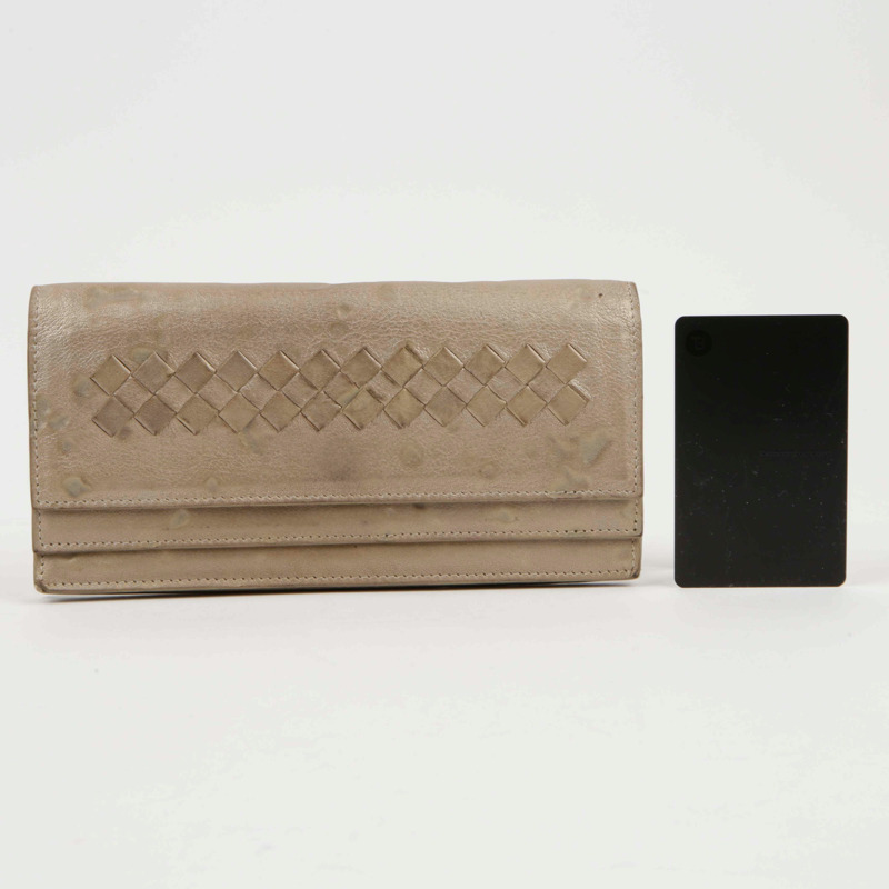 BOTTEGA VENETA 金色 Intrecciato 皮革長版皮夾-5