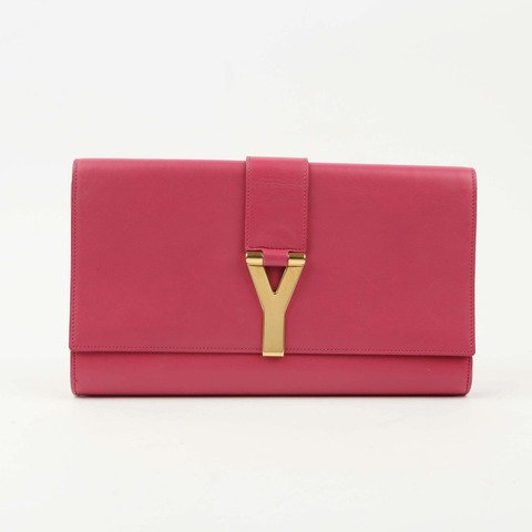 SAINT LAURENT 粉紅色皮革 Cabas Chique 手拿包