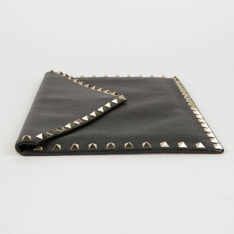 VALENTINO Rockstud 信封手拿包 黑色皮革 0P0P56VSH-5