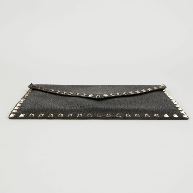 VALENTINO Rockstud 信封手拿包 黑色皮革 0P0P56VSH-6