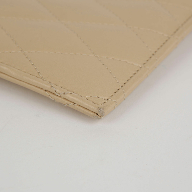SAINT LAURENT 米色絎縫皮革 iPad 袋-4
