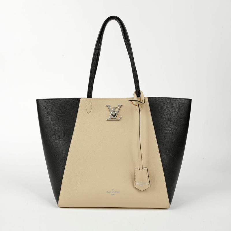 【包稅】LOUIS VUITTON Lockme Cabas 多色皮革手提包和單肩包-1