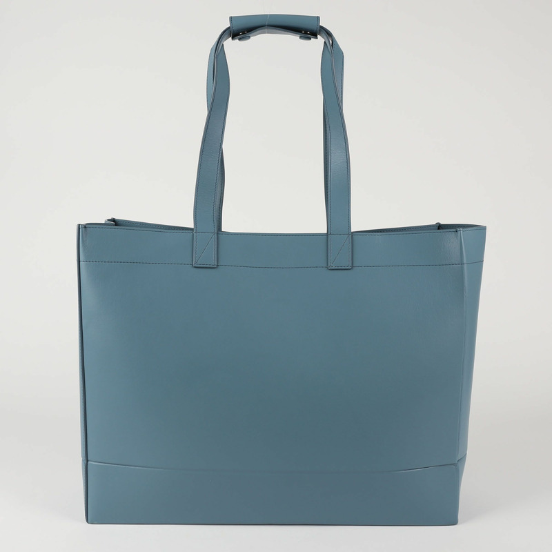 【包稅】DIOR Shawn Stussy 藍色皮革單肩購物袋-3