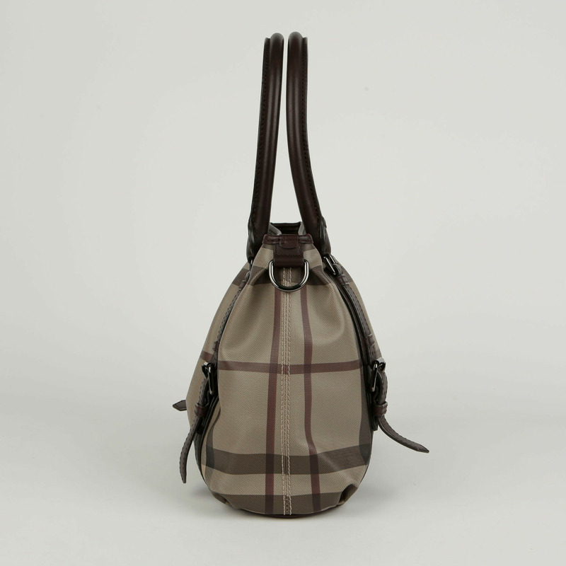 BURBERRY 煙燻格紋 PVC Northfield 手提袋-2
