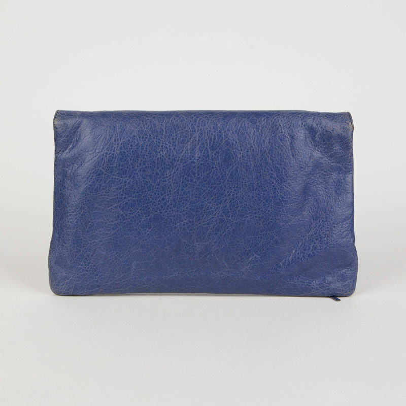 BALENCIAGA 藍色皮革信封手拿包-2