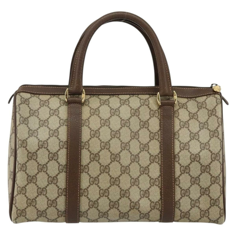 【日本直送】GUCCI GG Supreme Web Sherry Line 波士頓包 PVC 米金色 40 02 007 正品 143489-1