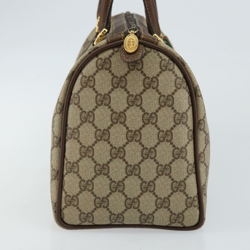 【日本直送】GUCCI GG Supreme Web Sherry Line 波士頓包 PVC 米金色 40 02 007 正品 143489-2
