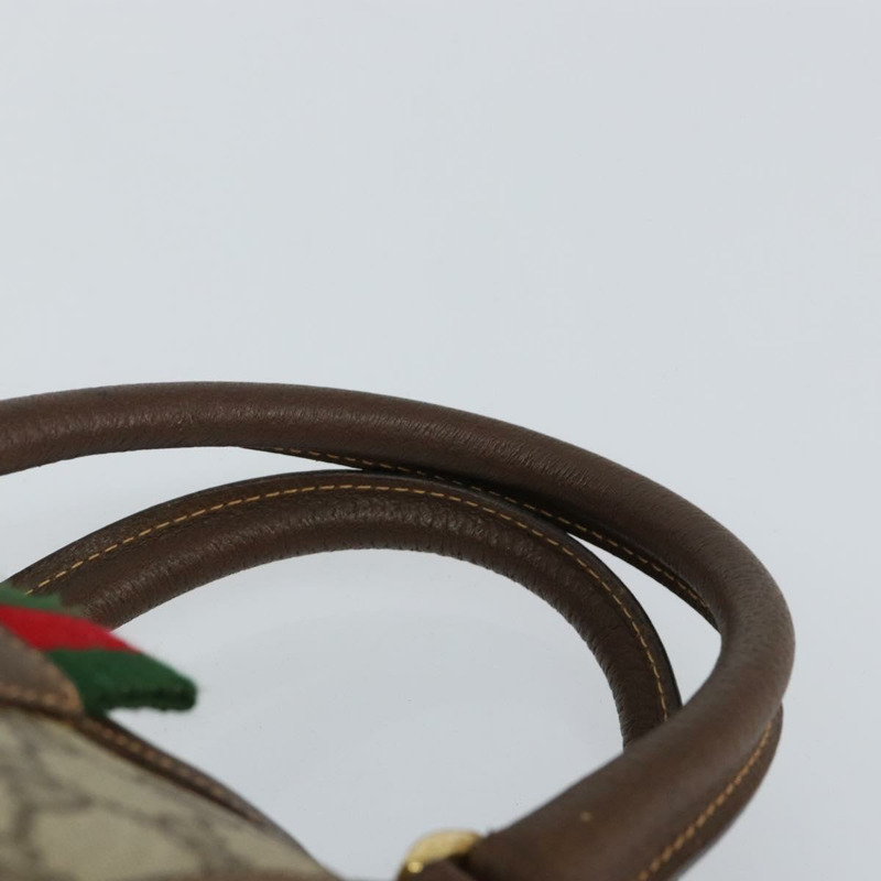 【日本直送】GUCCI GG Supreme Web Sherry Line 波士頓包 PVC 米金色 40 02 007 正品 143489-7