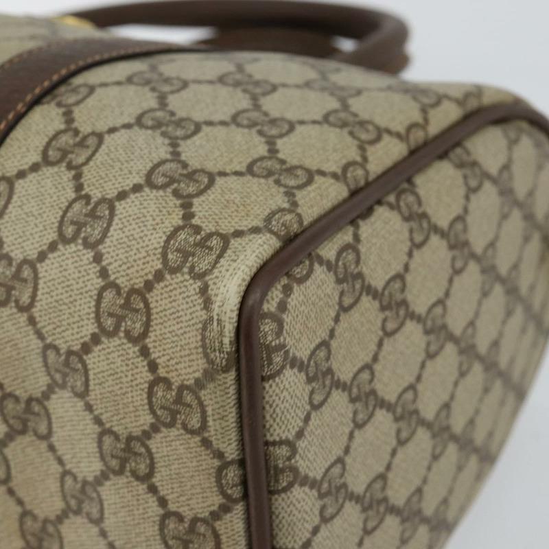 【日本直送】GUCCI GG Supreme Web Sherry Line 波士頓包 PVC 米金色 40 02 007 正品 143489-8