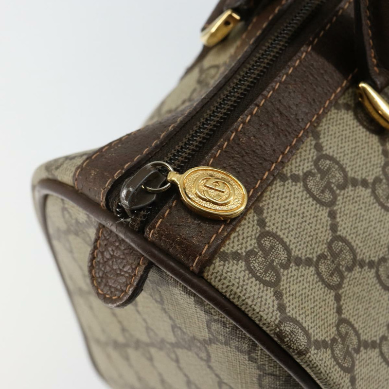 【日本直送】GUCCI GG Supreme Web Sherry Line 波士頓包 PVC 米金色 40 02 007 正品 143489-9
