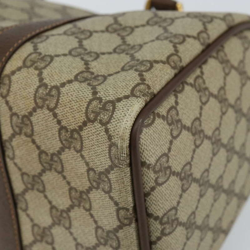 【日本直送】GUCCI GG Supreme Web Sherry Line 波士頓包 PVC 米金色 40 02 007 正品 143489-14