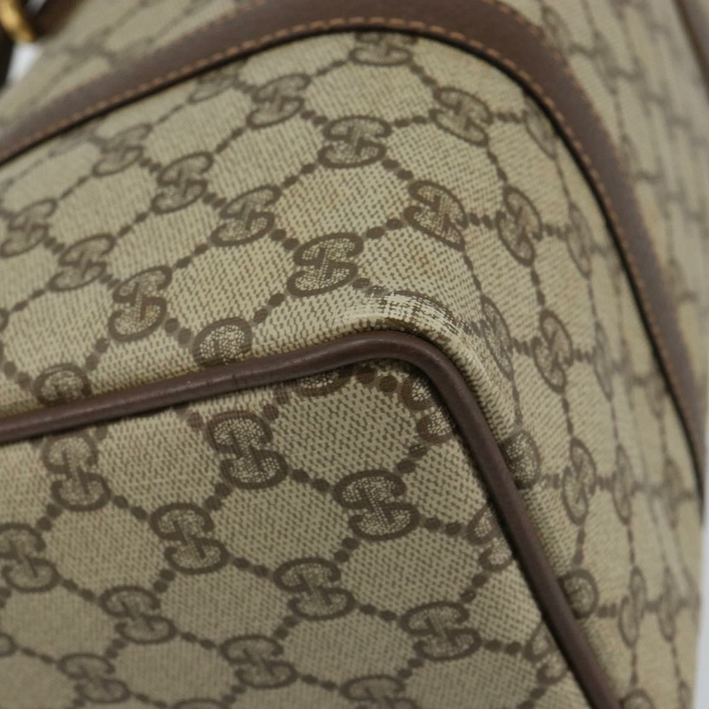 【日本直送】GUCCI GG Supreme Web Sherry Line 波士頓包 PVC 米金色 40 02 007 正品 143489-15