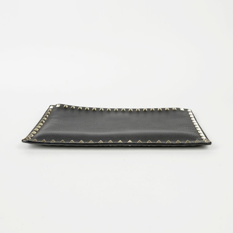 VALENTINO 黑色皮革 Rockstud 手拿包 0269VSH-5