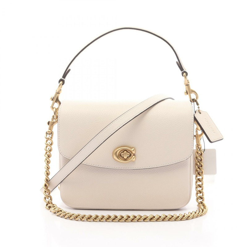 COACH Cassie 19 斜背單肩鏈條手提包 88346B4HA 皮革米色全新-0