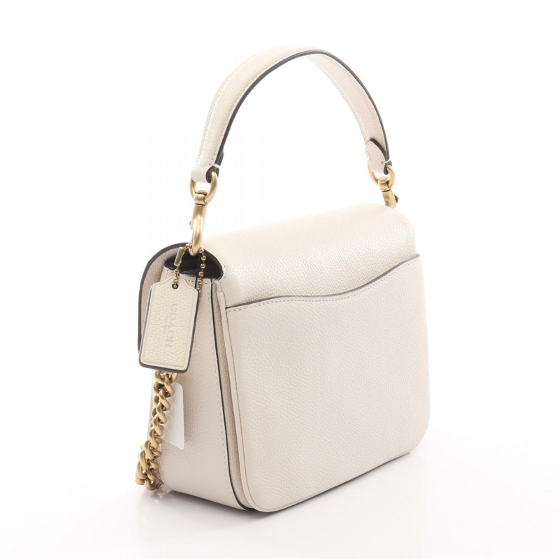 COACH Cassie 19 斜背單肩鏈條手提包 88346B4HA 皮革米色全新-1