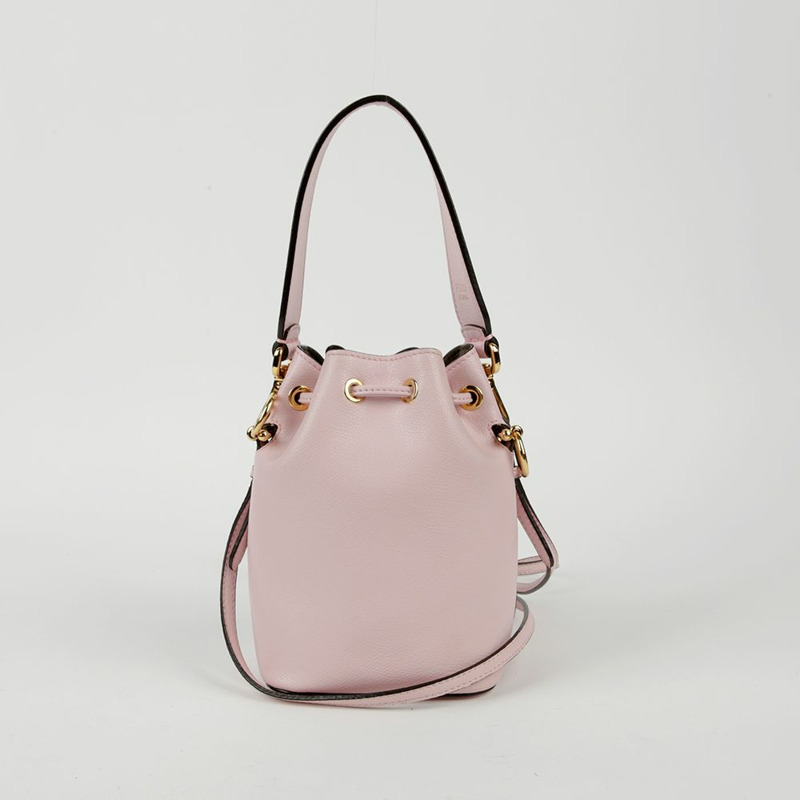 【包稅】FENDI 8BS010 迷你粉紅皮革 Montrezo 水桶手提包/單肩包-2