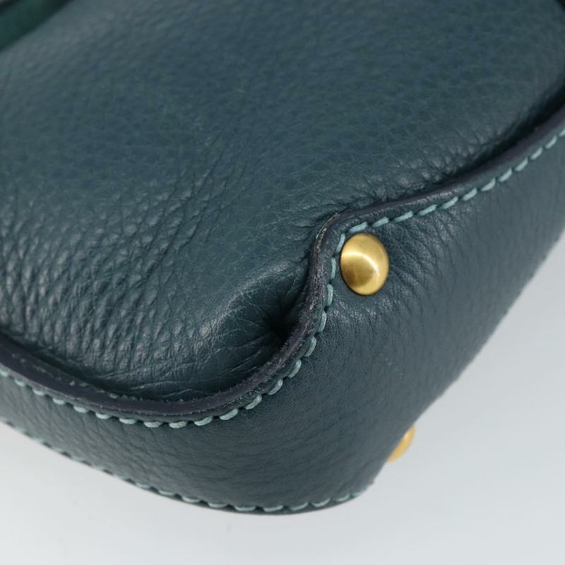 【日本直送】Salvatore Ferragamo Gancini 單肩包 皮革 藍色 金色 正品 143587-13