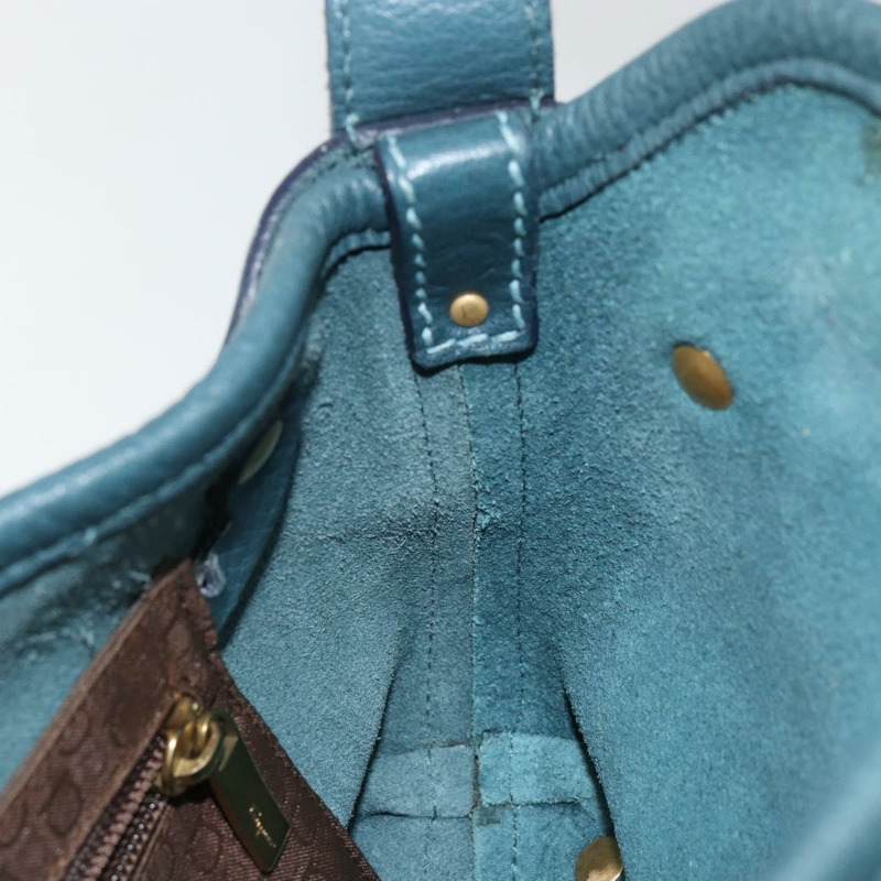 【日本直送】Salvatore Ferragamo Gancini 單肩包 皮革 藍色 金色 正品 143587-19