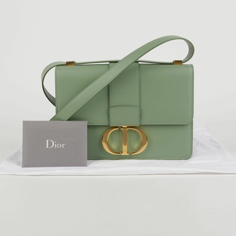DIOR 綠色皮革 30 Montaigne 斜背包