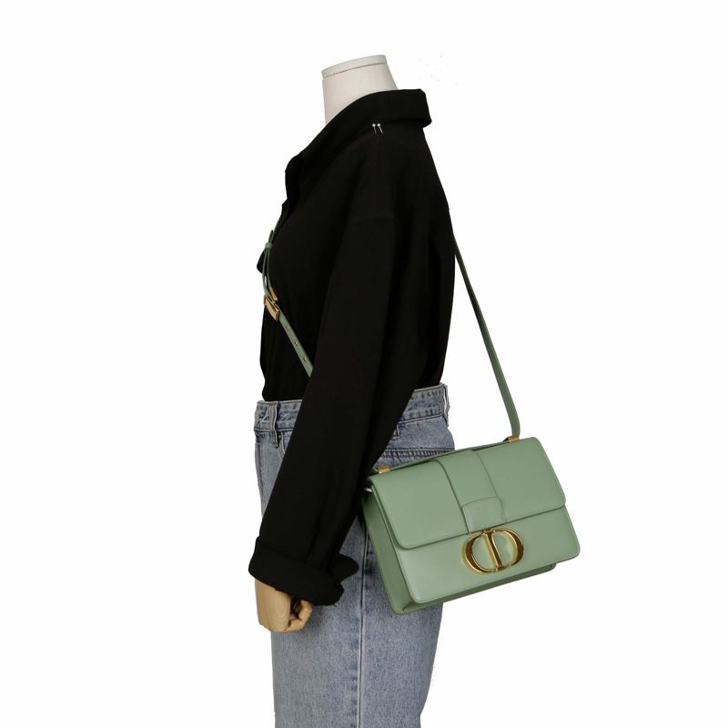 【包稅】DIOR 綠色皮革 30 Montaigne 單肩斜背包-6