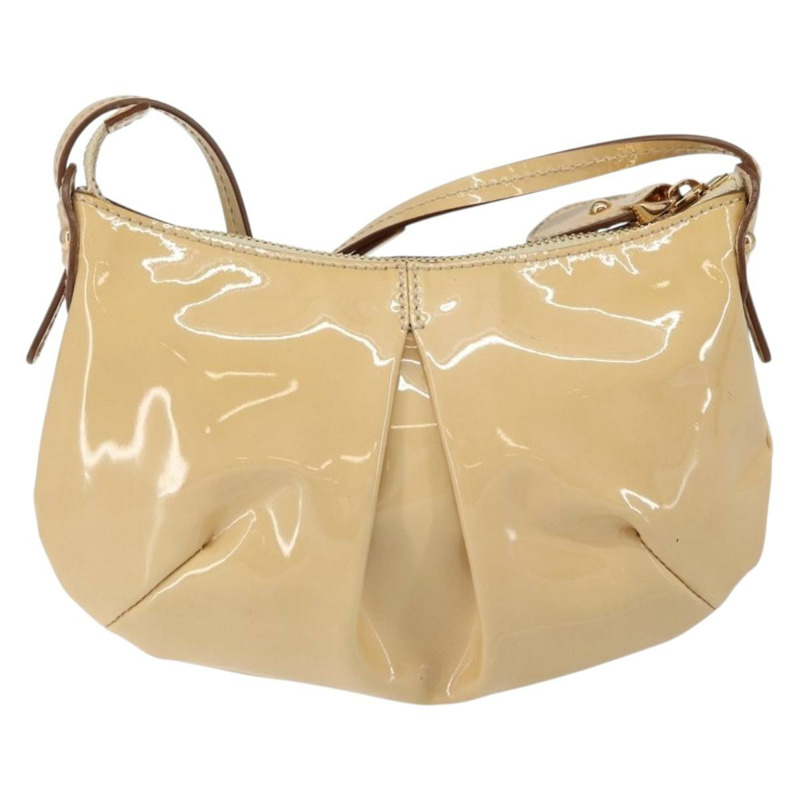 【日本直送】Salvatore Ferragamo Vala 單肩包 琺瑯 米色 金色 正品 143585-1