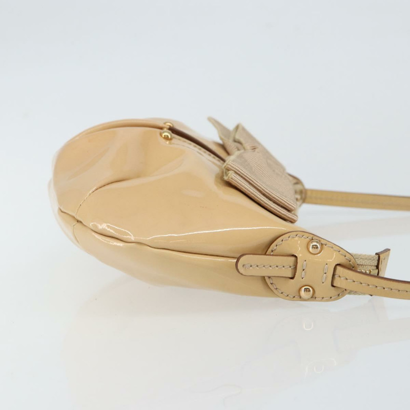 【日本直送】Salvatore Ferragamo Vala 單肩包 琺瑯 米色 金色 正品 143585-2