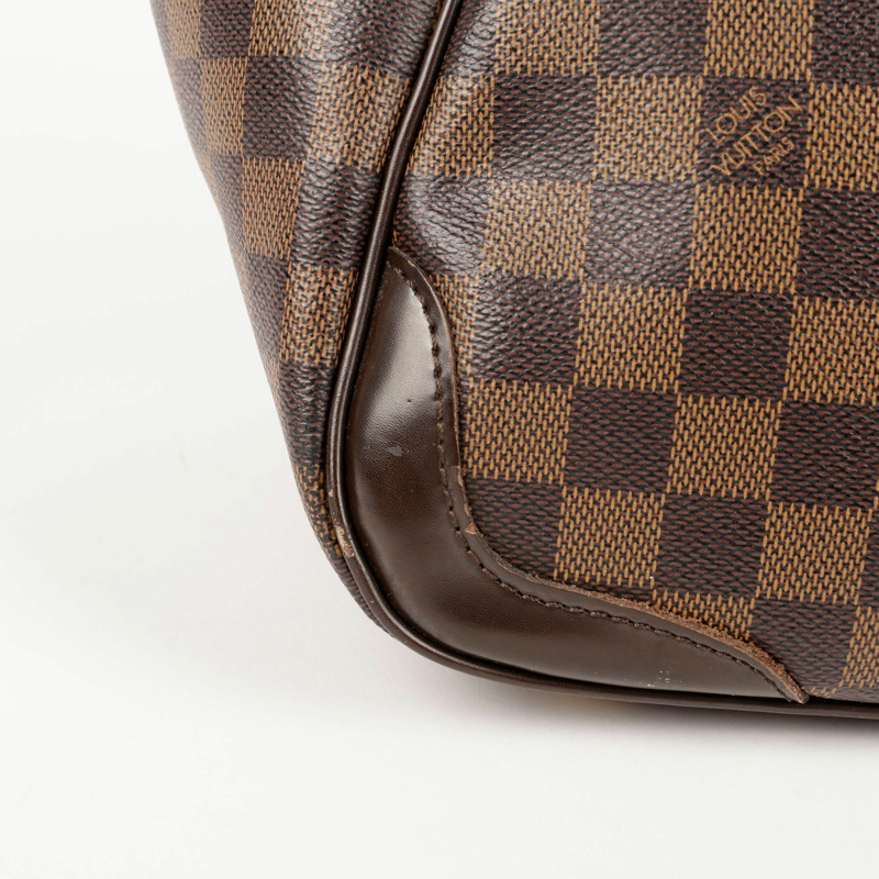 LOUIS VUITTON Damier Ebene 帆布 Verona 手提包和單肩包 MM 尺寸-8