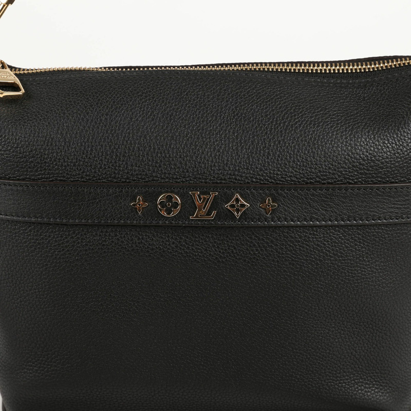LOUIS VUITTON PM 黑色皮革 Cruiser 手提包和單肩包-1