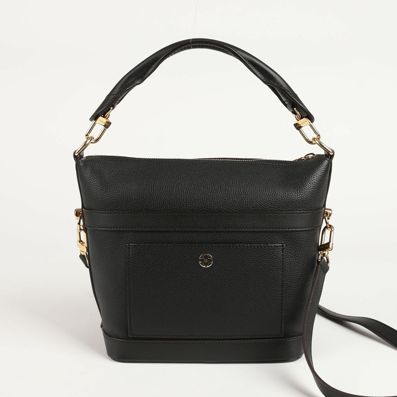 LOUIS VUITTON PM 黑色皮革 Cruiser 手提包和單肩包-3