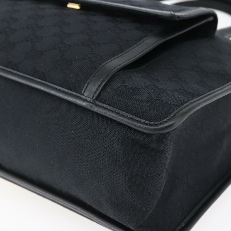 【日本直送】GUCCI GG 帆布手提包 黑色銀色 000 0854 正品 144629-8