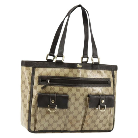 GUCCI GG 水晶修道院包 塗層帆布 Outlet 米色金色 268639 正品 144520