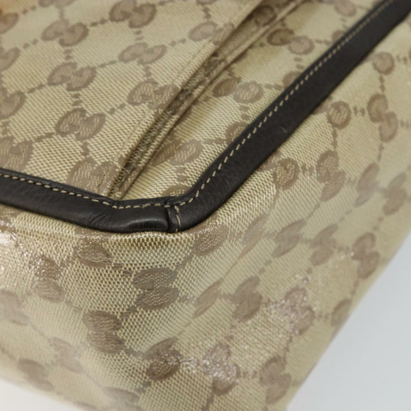 【日本直送】GUCCI GG 水晶修道院包 塗層帆布 Outlet 米色金色 268639 正品 144520-8