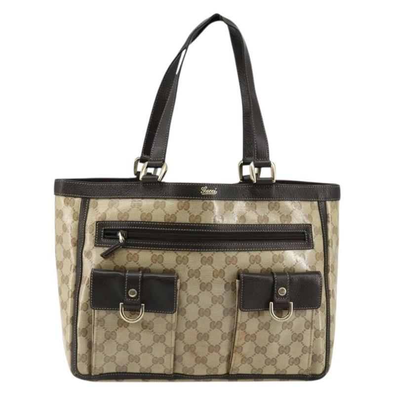 【日本直送】GUCCI GG 水晶修道院包 塗層帆布 Outlet 米色金色 268639 正品 144520-12