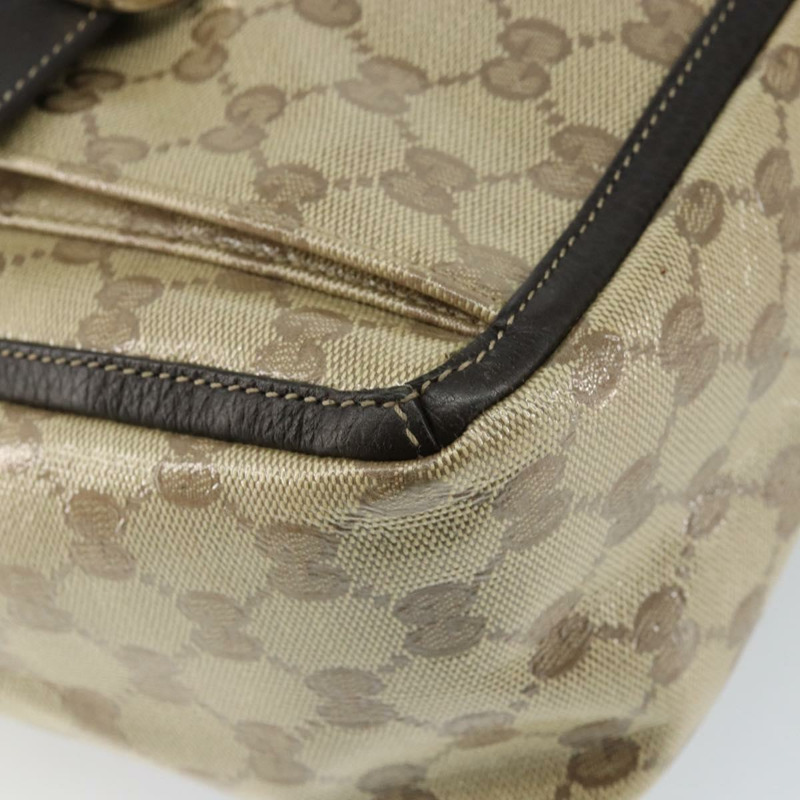 【日本直送】GUCCI GG 水晶修道院包 塗層帆布 Outlet 米色金色 268639 正品 144520-13