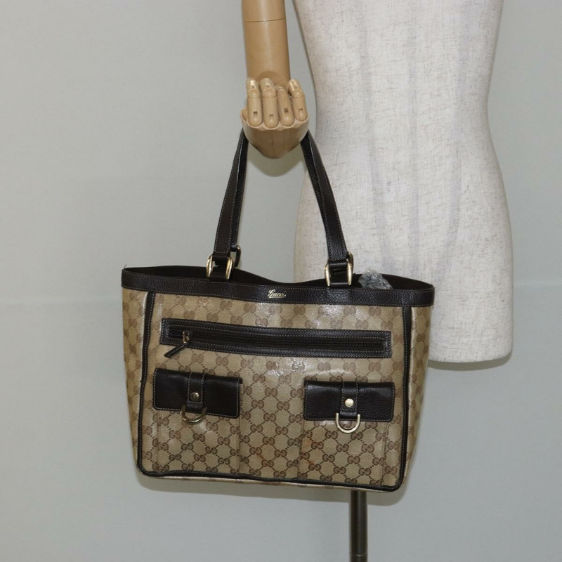 【日本直送】GUCCI GG 水晶修道院包 塗層帆布 Outlet 米色金色 268639 正品 144520-23