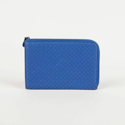 BOTTEGA VENETA 藍色 Intrecciato 手拿包